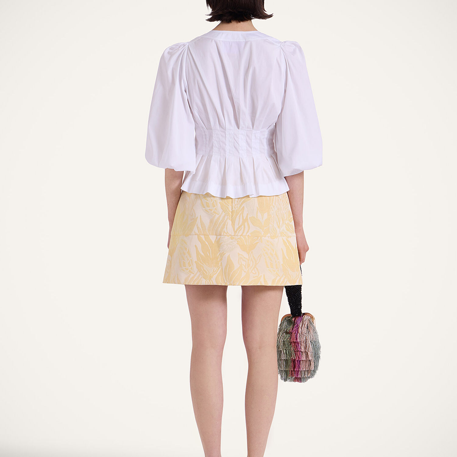 La Doublej Short Skirt In Iris Yellow