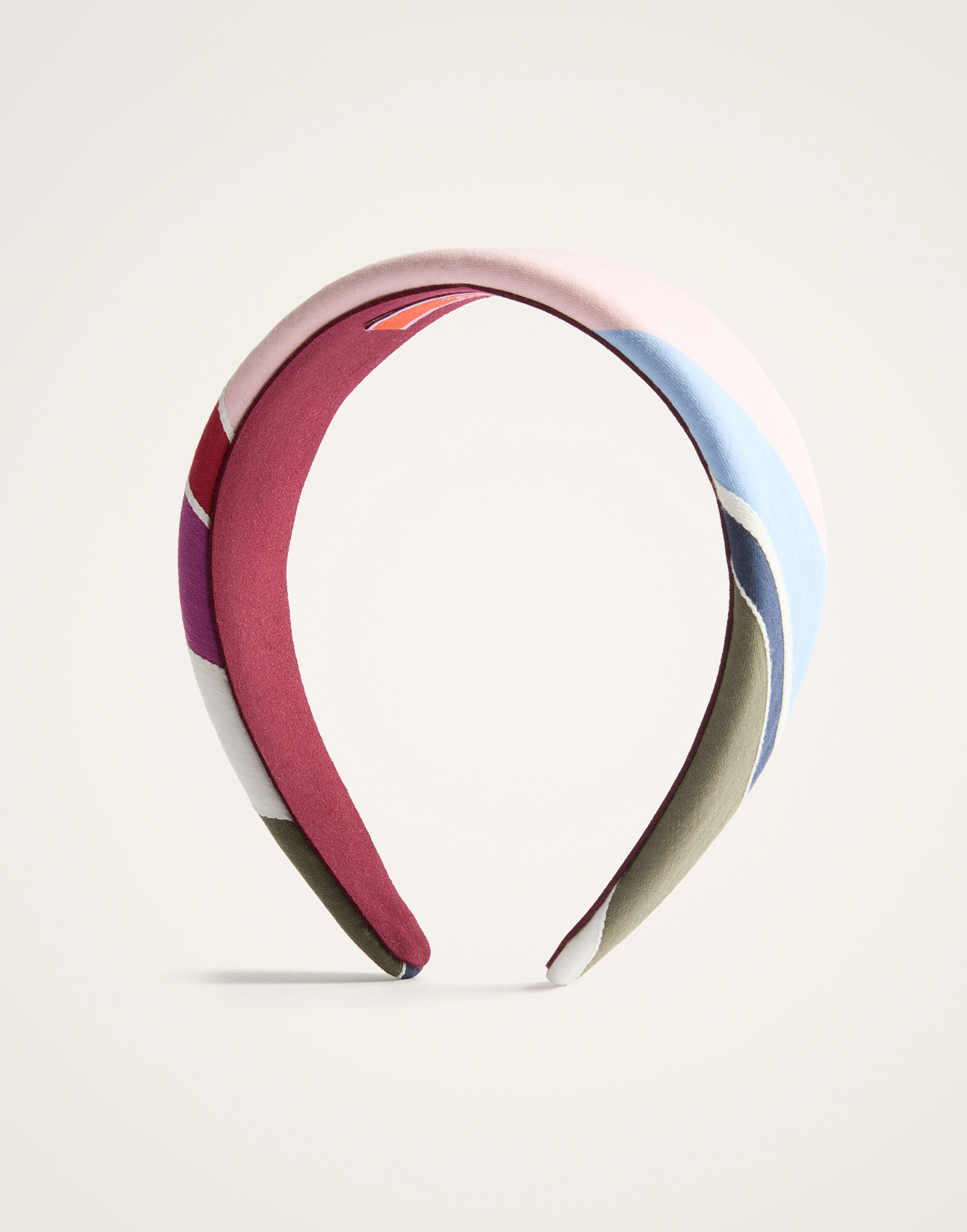 La DoubleJ Flat Headband Stripes Multicolor Pink HEB0023COT078CLB22PI01