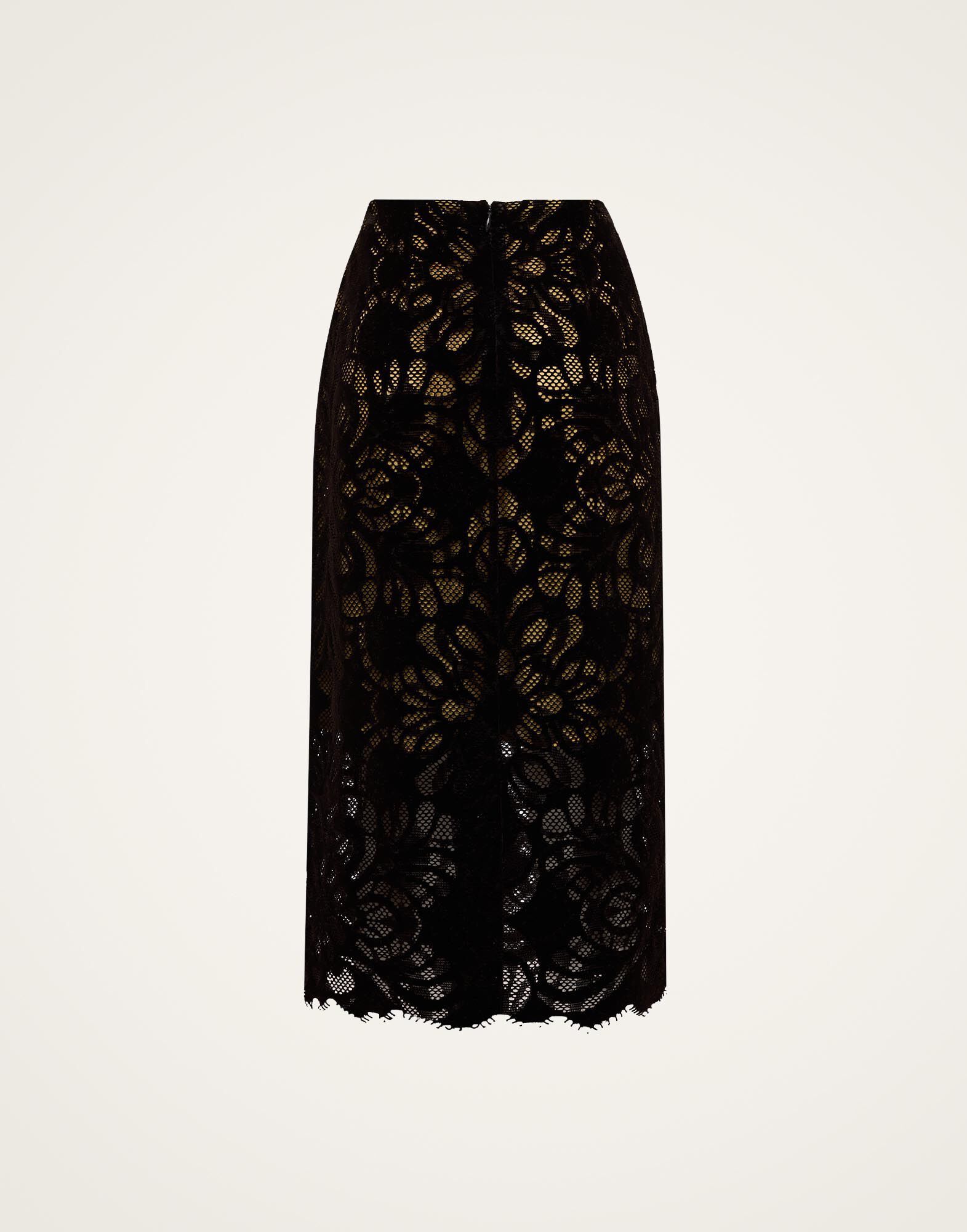 La DoubleJ Pencil Skirt Vaudeville Brown SKI0011EMB036VOU02BR11