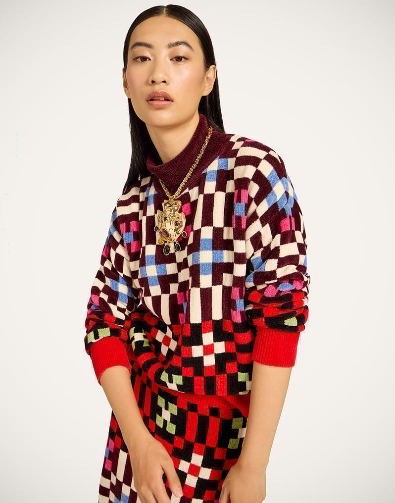 La DoubleJ Byte Turtleneck La DoubleJ Byte Turtleneck Multicolor Pink & Blue PUL0309KNI173VA387RE07