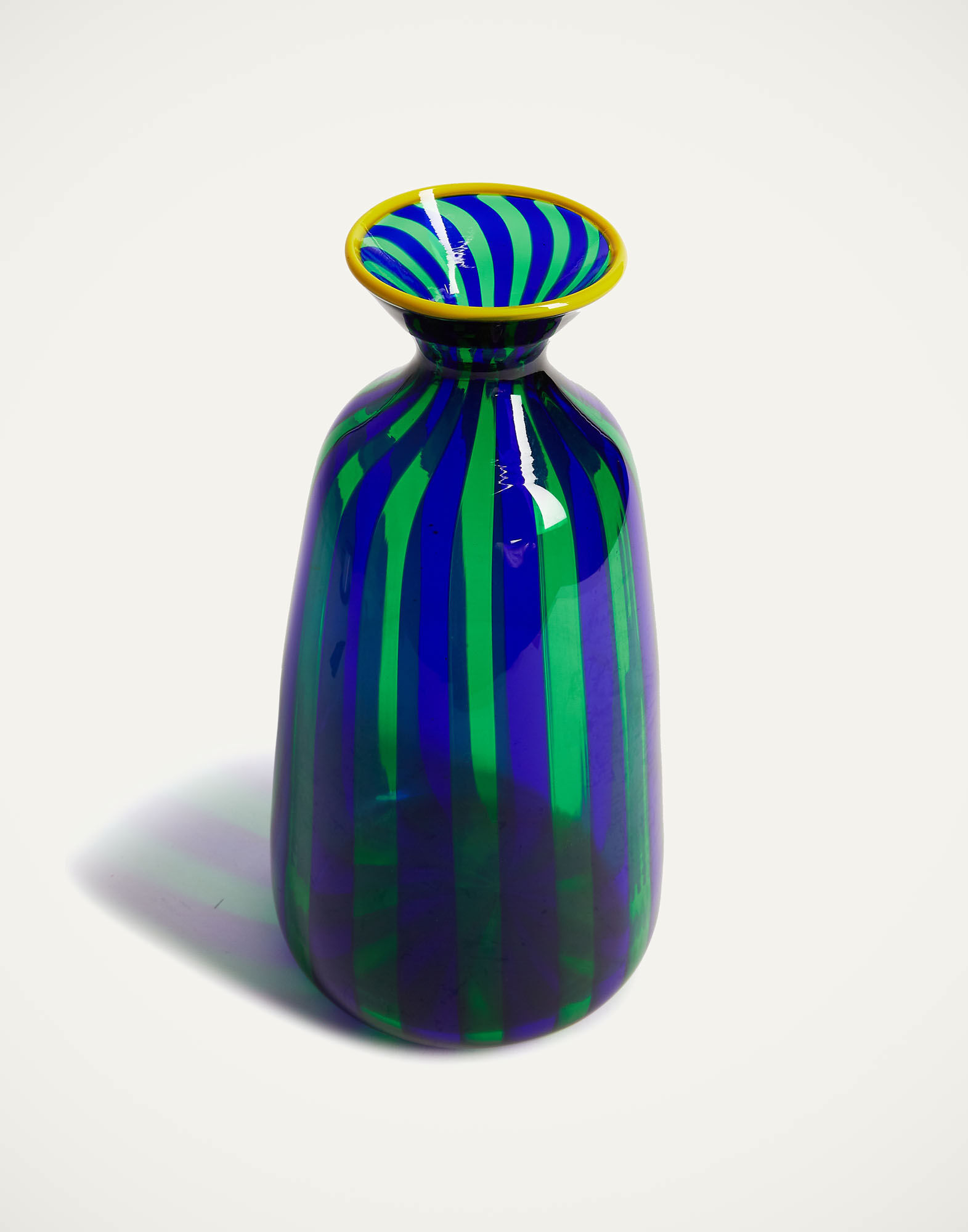 La DoubleJ Bottiglia Vase (Smooth) Blu/Verde VAS0011MUR001MUL0040