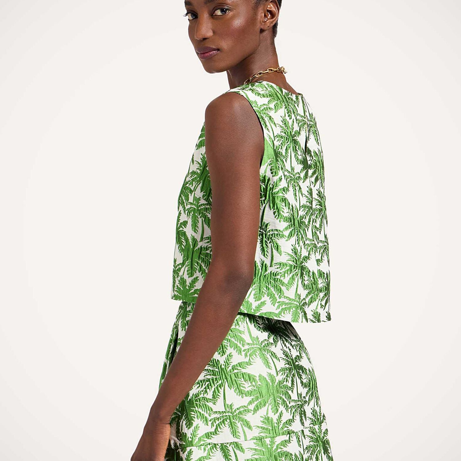  La Doublej Shirts & Tops Women - Aria Top Tropicana White M 44% Acetate 33% Viscose 22% Polyester 1% Elastan 