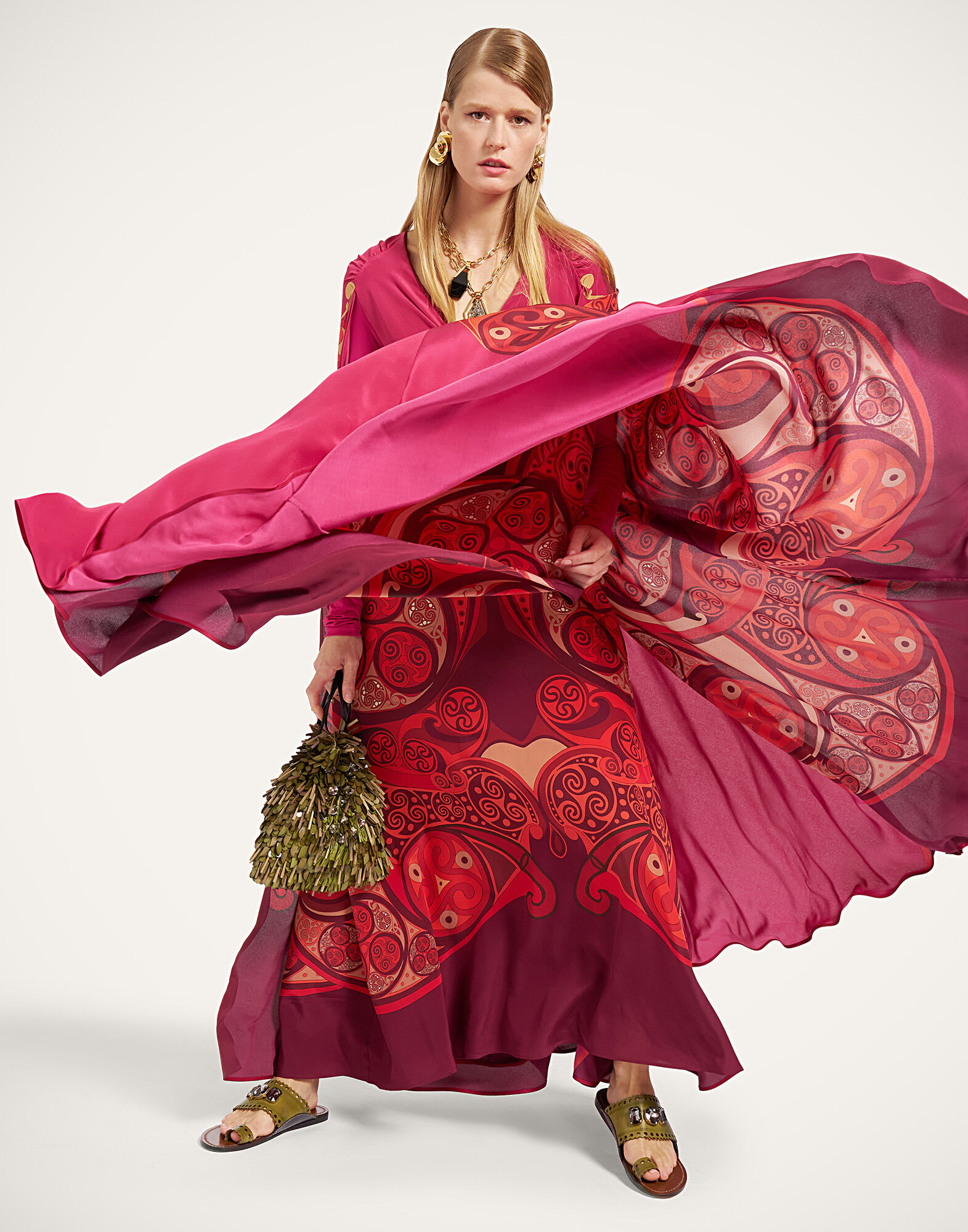 La DoubleJ Make An Entrance Dress Alchemy Plac&eacute;e Dark Red DRE1121CRE010ALC03RE40