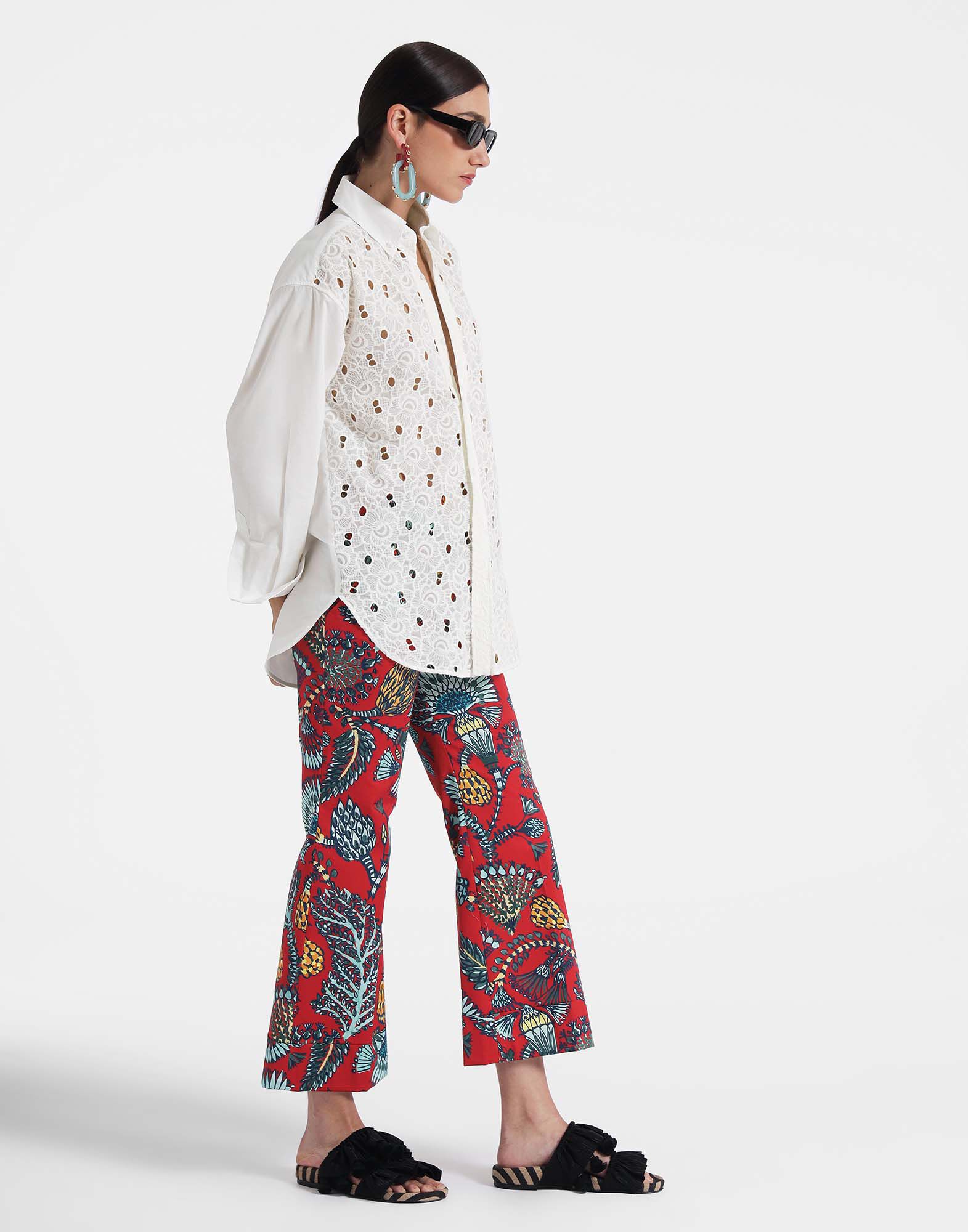 La DoubleJ Hendrix Pants Sicomore Red TRO0014COT006SIC01RE01