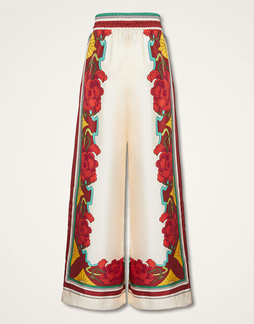 La DoubleJ Palazzo Pants Taormina Plac&eacute;e Ivory TRO0026SIL006LRT01WH04