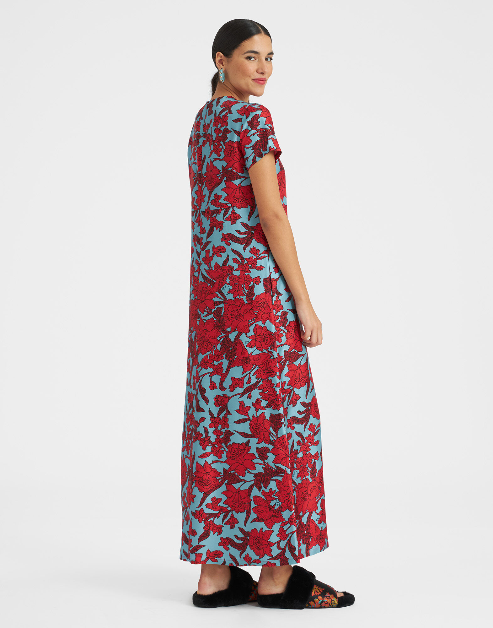 Swing Dress in Lilium Turchese for Women La DoubleJ