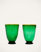 La DoubleJ Rainbow Glass Set of 2 La DoubleJ Rainbow Glass Set of 2 Green GLA0014MUR001GRE0001