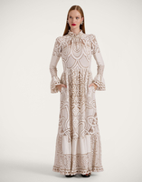 La DoubleJ Lacey Visconti Dress La DoubleJ Lacey Visconti Dress Solid White Smoke DRE0633EMB006SOLIDWH02