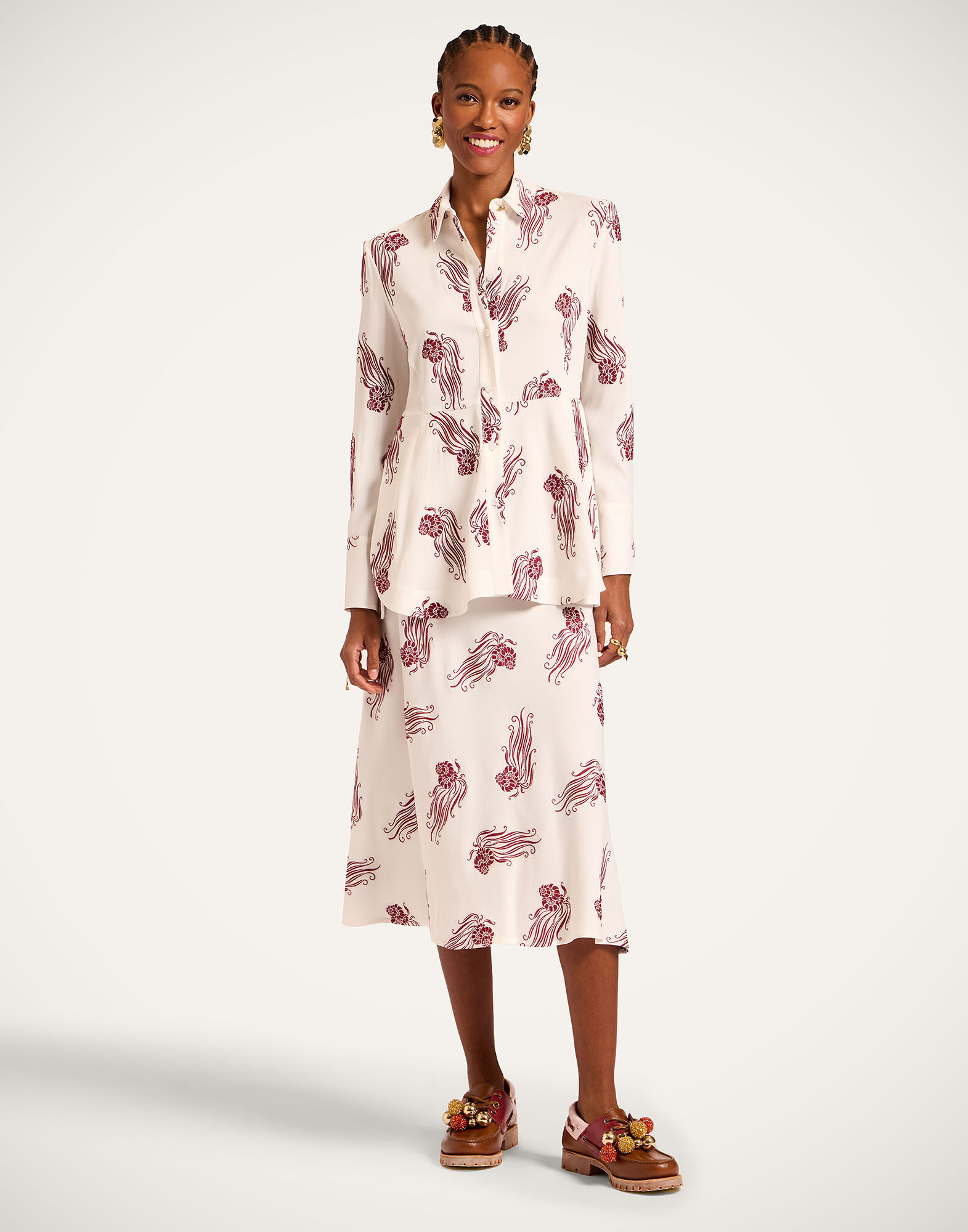 La DoubleJ Lungomare Skirt Lemuria White SKI0089JCQ132LEM03WH01