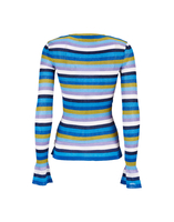 LaDoubleJ Flute Knit Top LaDoubleJ Flute Knit Top Multicolor Blu PUL0023KNI018VAR0034
