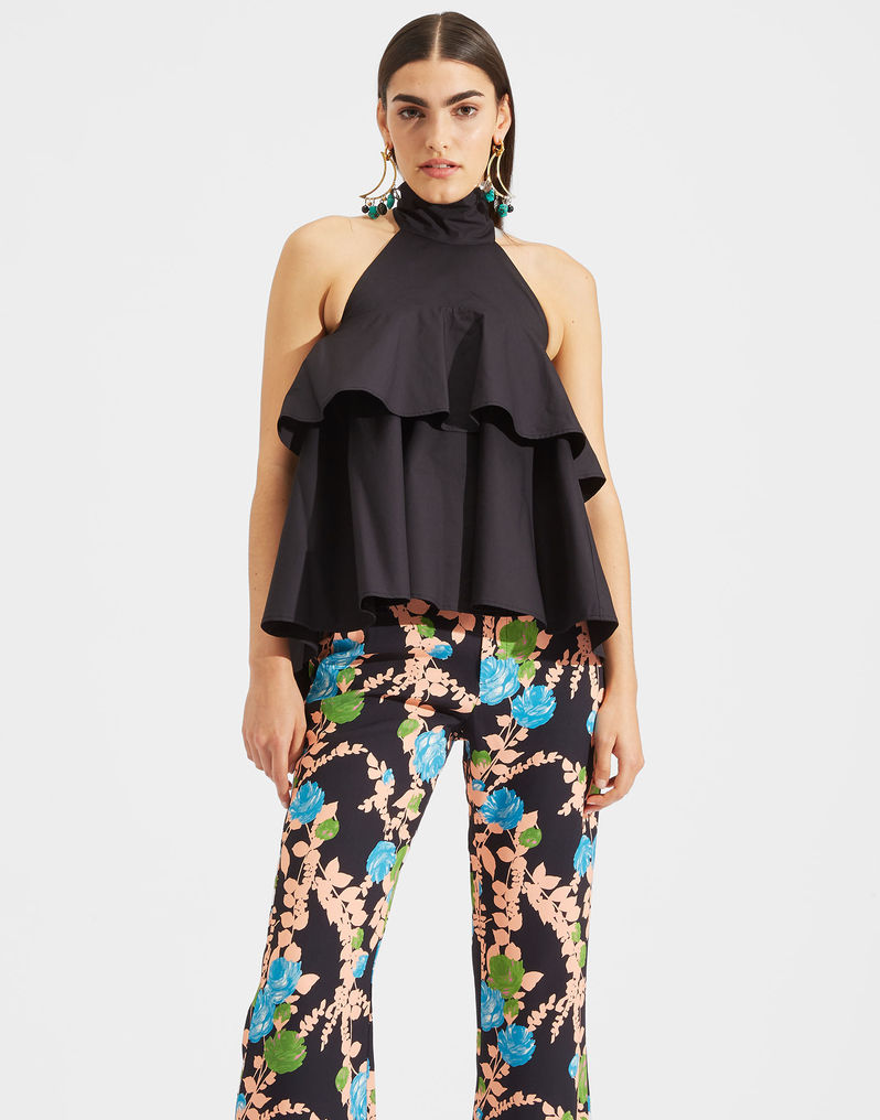 LaDoubleJ Bonbon Top LaDoubleJ Bonbon Top Solid Black TOP0006COT001BLA0001