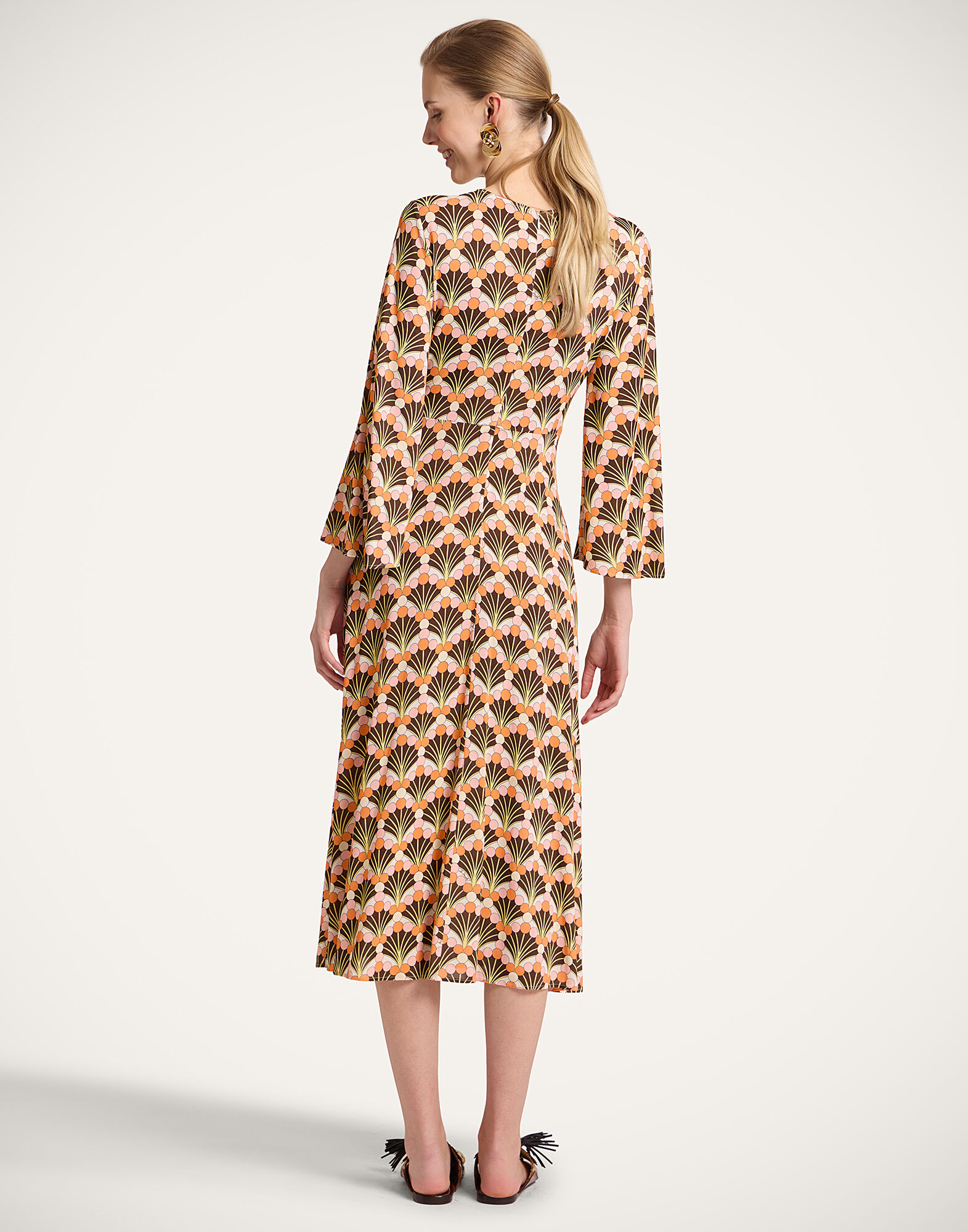 La DoubleJ Sorella Dress Florette Fan Brown DRE0179JER027FLF02BR02