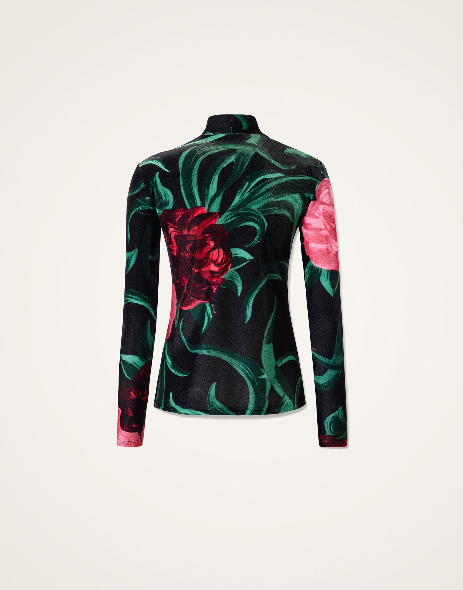 La DoubleJ Turtleneck Peony Black TOP0146VEL006PEO05BL01