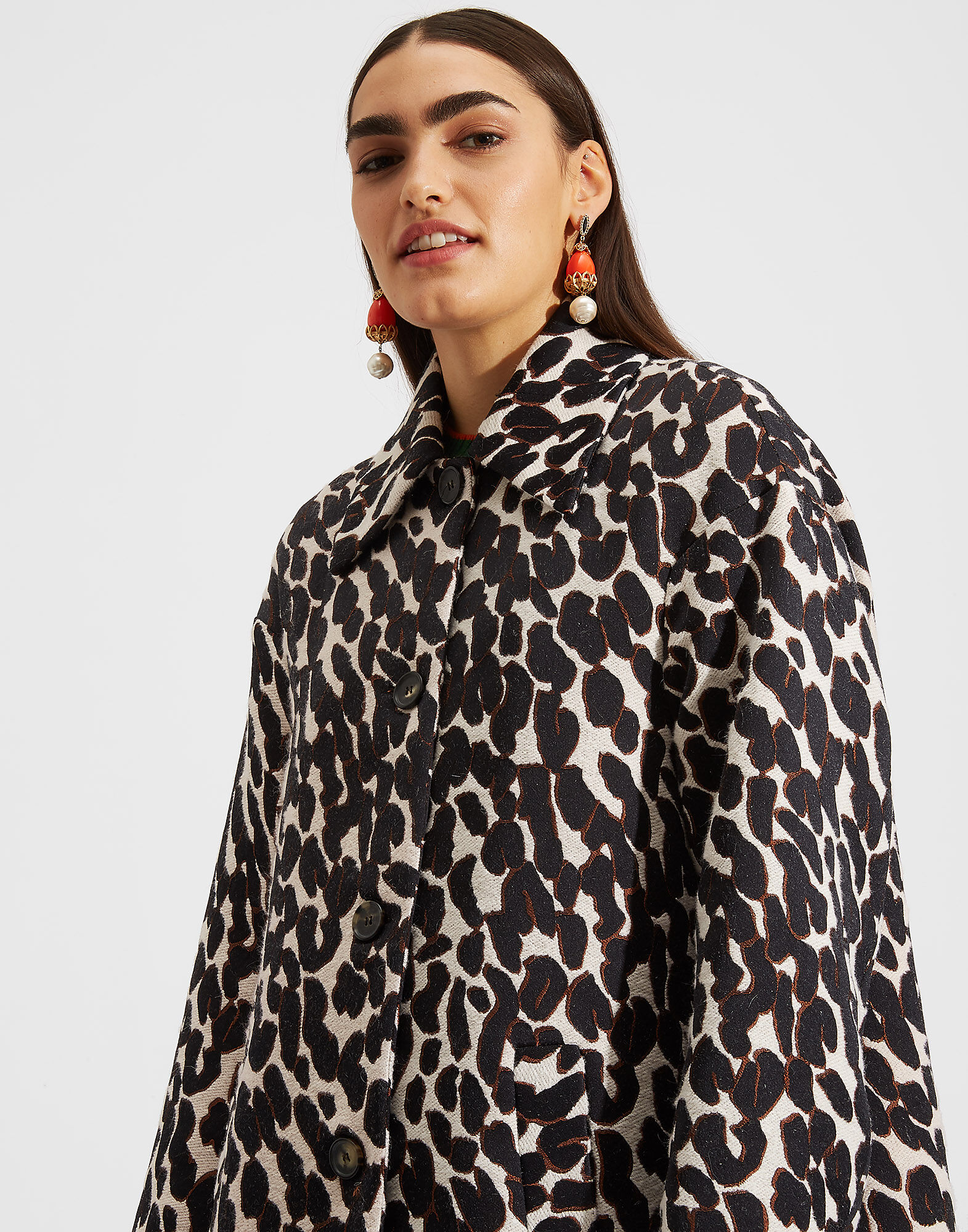 LaDoubleJ Boxy Coat Leopard JAC0014JAC014LEO0001