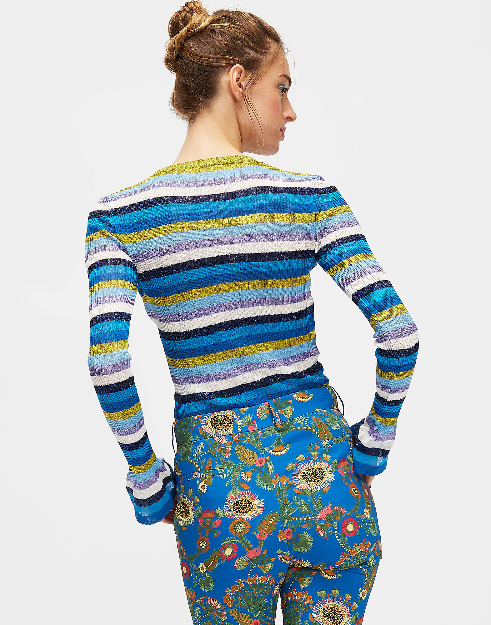 LaDoubleJ Flute Knit Top Multicolor Blu PUL0023KNI018VAR0034