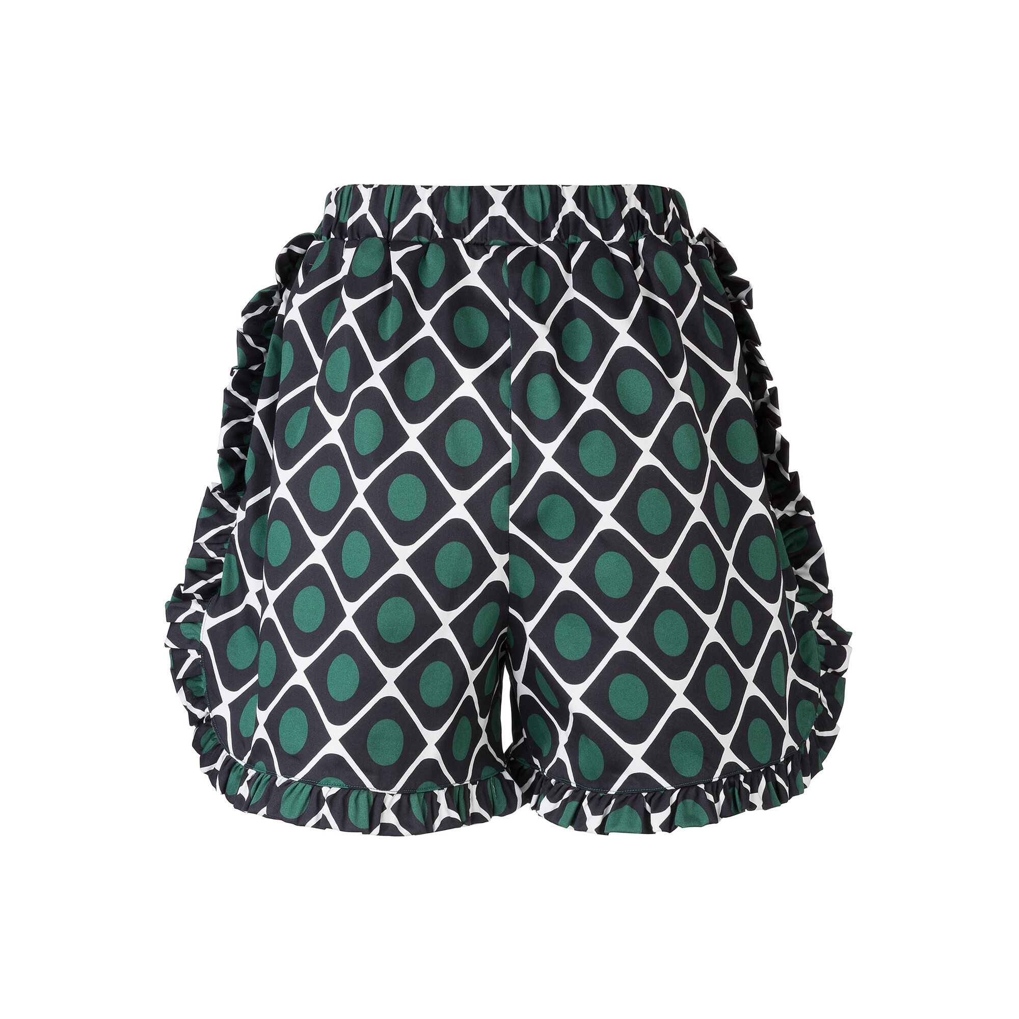 LaDoubleJ Ruffle Shorts Olive TRO0005COT002OLI0001