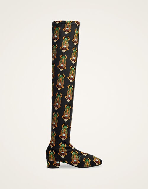 La DoubleJ Edie High Boots La DoubleJ Edie High Boots Scarab Black SHO0089LYC005SCA01BL01