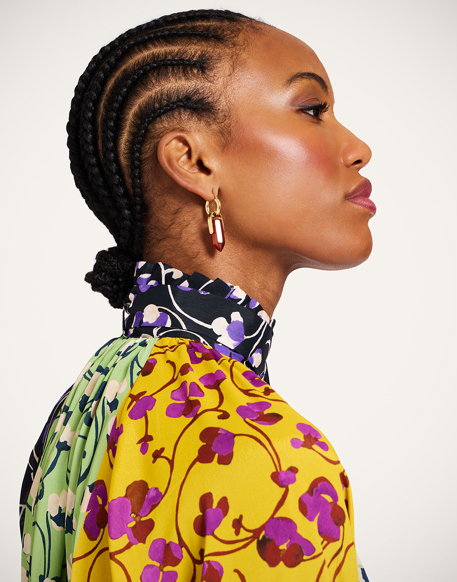 La DoubleJ Cerere Blouse Honeysuckle Tricolor Plac&eacute;e Yellow SHI0086VIS019HNY04YE02