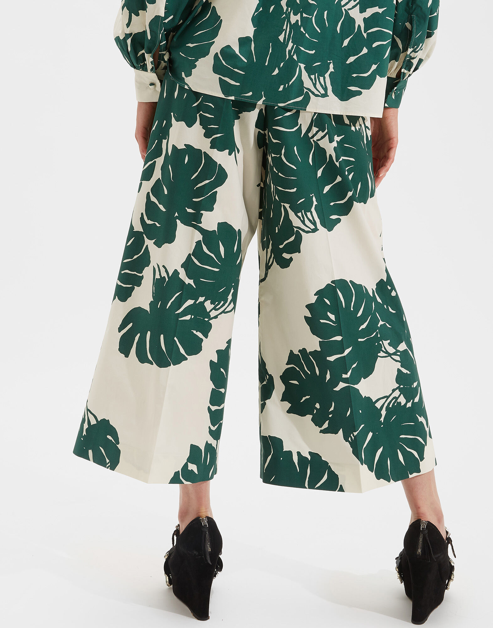 LaDoubleJ Coulotte Pants Monstera TRO0027COT001MON0001