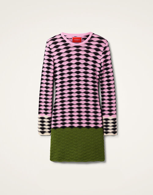 La DoubleJ Mini Sunset Dress Multicolor Pink & Green DRE0883KNI152VA348PI01