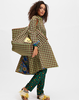 LaDoubleJ Boxy Coat LaDoubleJ Boxy Coat Check Verde/Nero JAC0014PLC002CHE0007