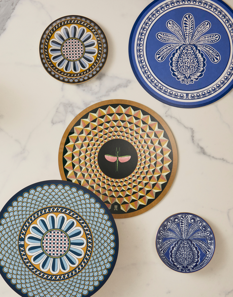 La DoubleJ Disk Placemats Set Of 2 La DoubleJ Disk Placemats Set Of 2 Libellula Dark Mustard PMT0032CRK001LIB03YE03