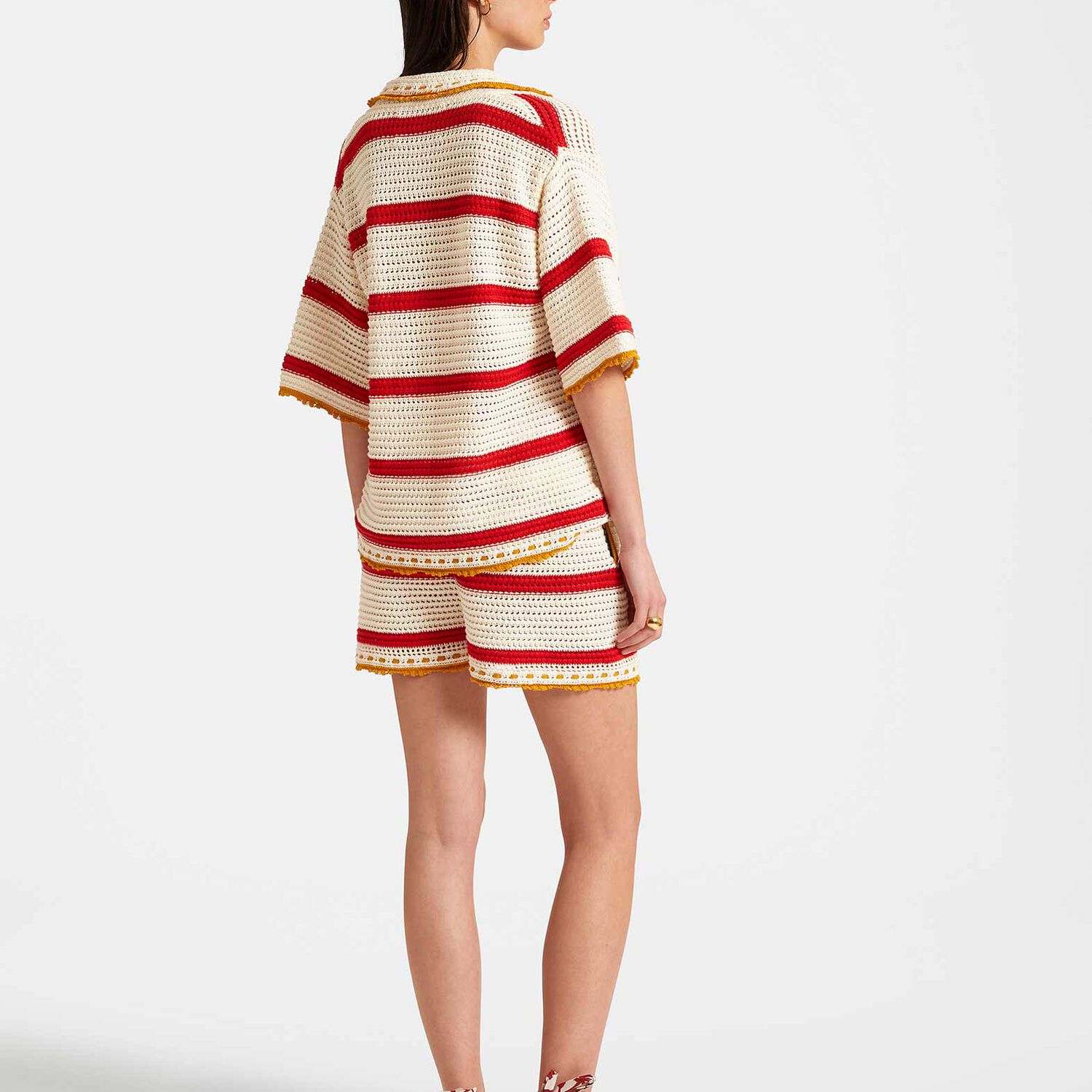La Doublej Salt'n'vinegar Jacket In Cream & Red