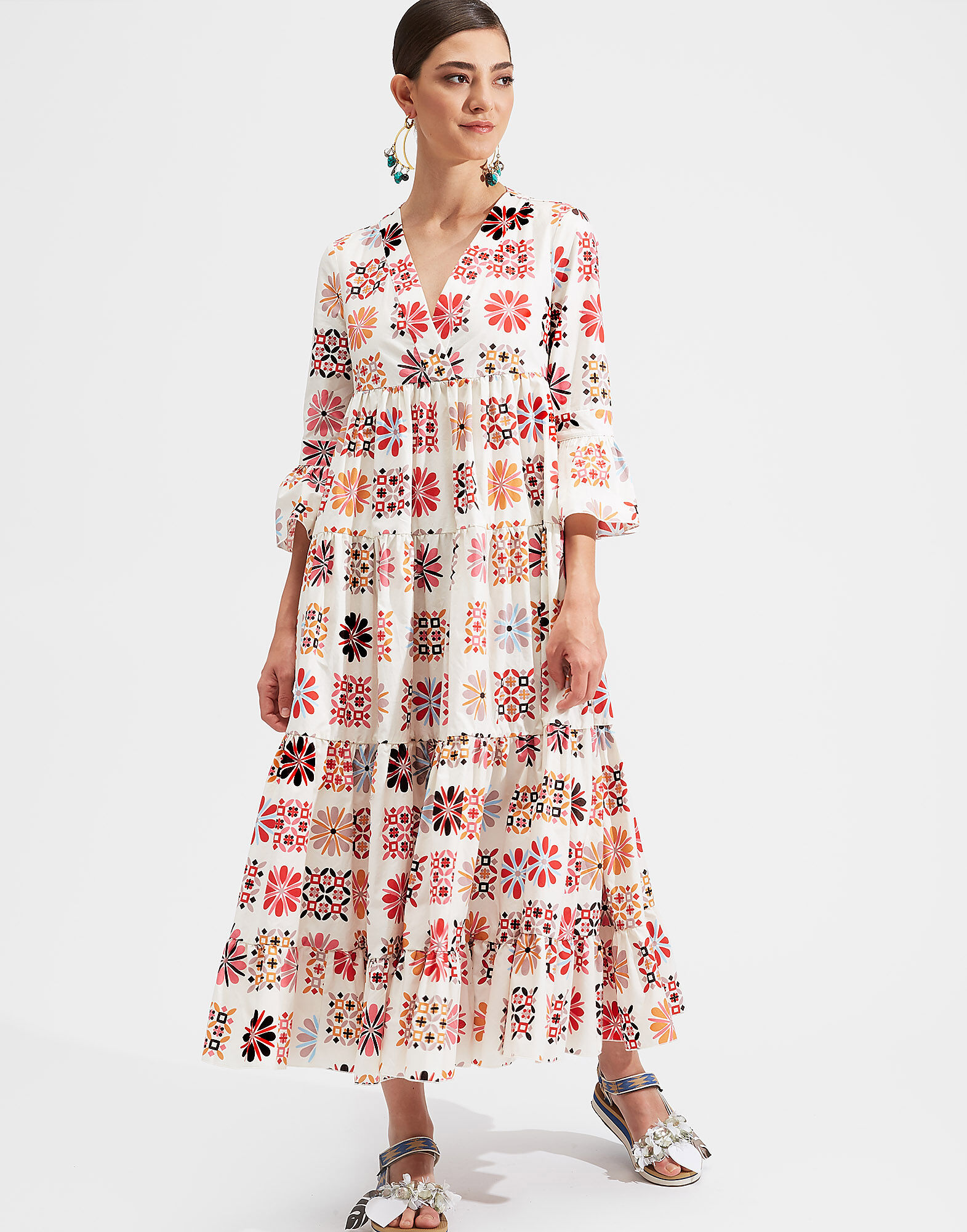 LaDoubleJ Jennifer Jane Dress Vetrata Bianco DRE0114COT001VET0002