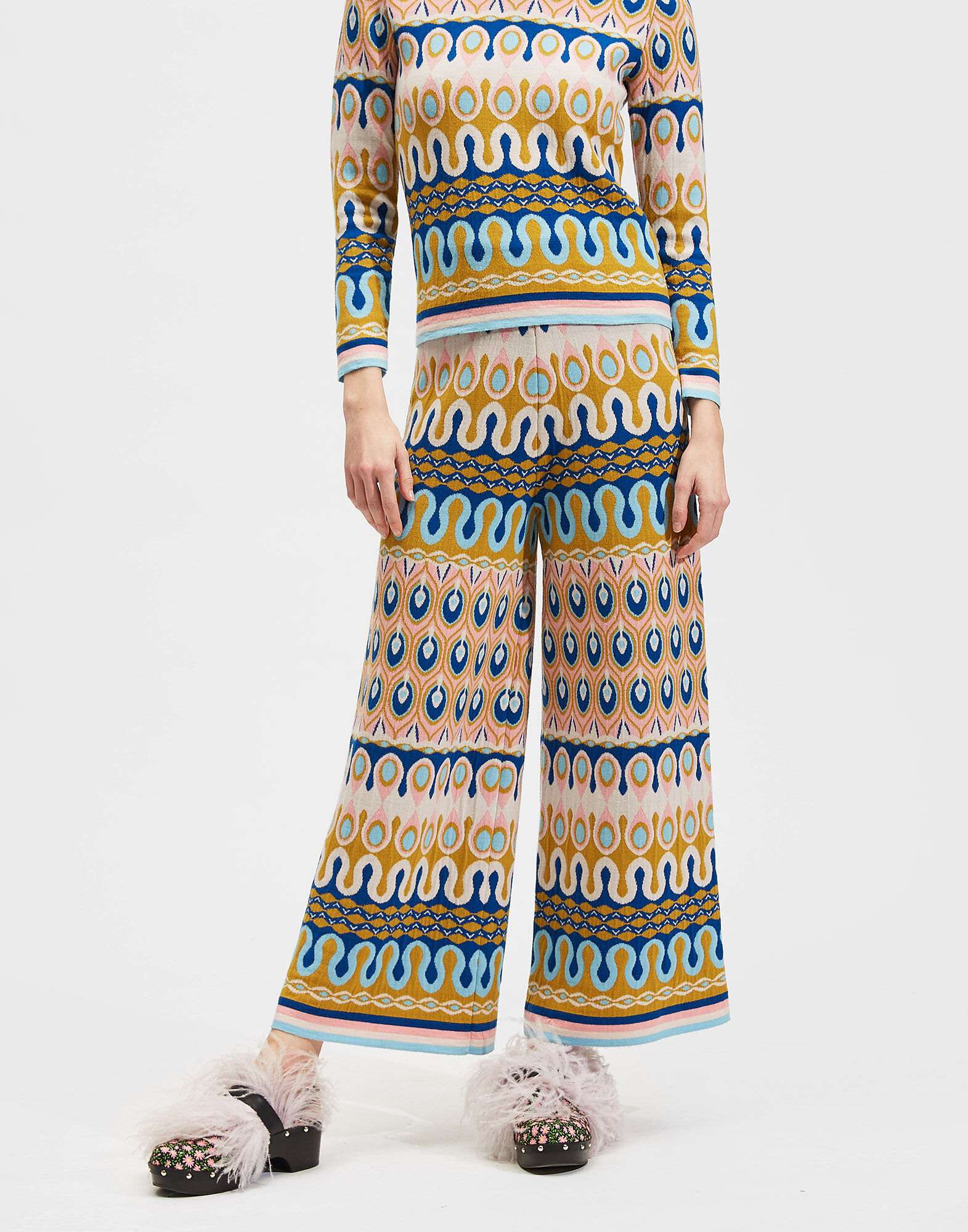 LaDoubleJ Palazzo Pants (knit) Rio Rosa TRO0031KNI025RIO0003