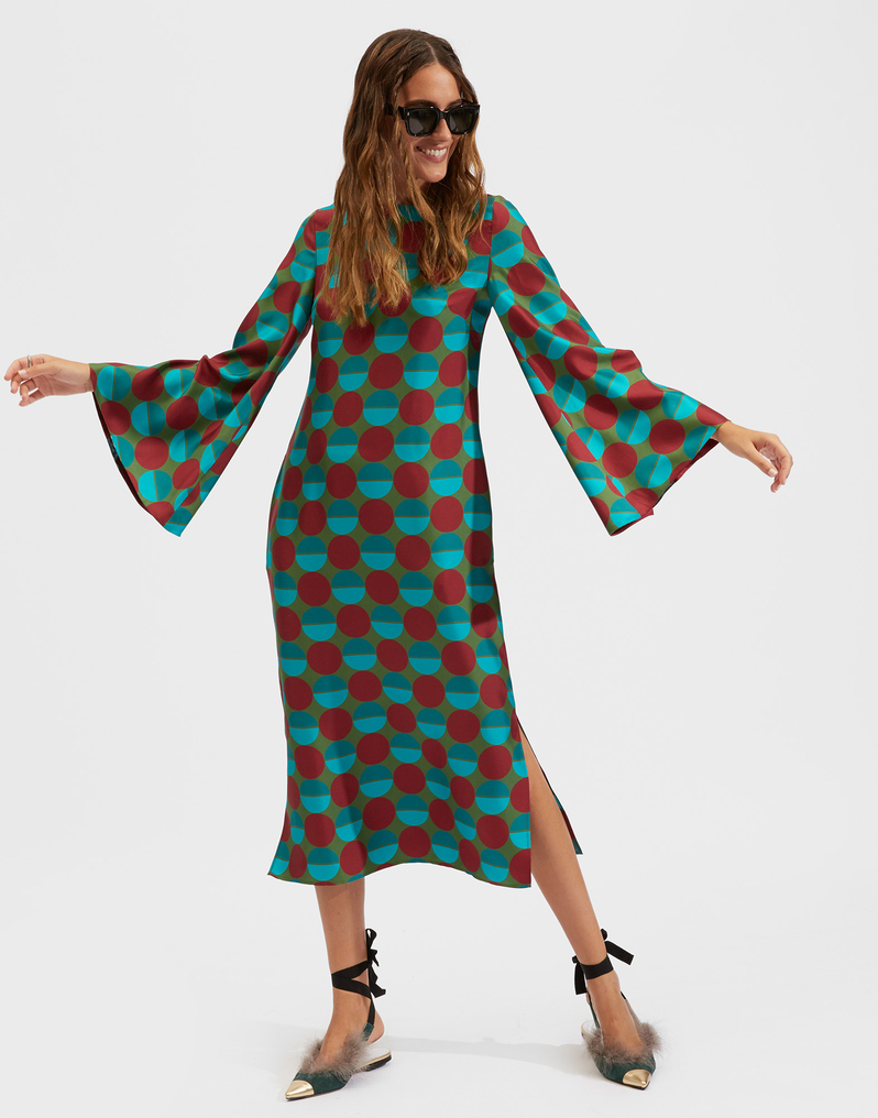 La DoubleJ Flicker Dress La DoubleJ Flicker Dress Sfere Grandi Verde DRE0436SIL001SFE0015