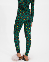 LaDoubleJ Leggings Flower Leopard Verde TRO0013JER005FLL0002