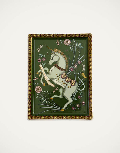 La DoubleJ Trinket Tray The Unicorn Dark Green TRI0008CER001UNI01GR03