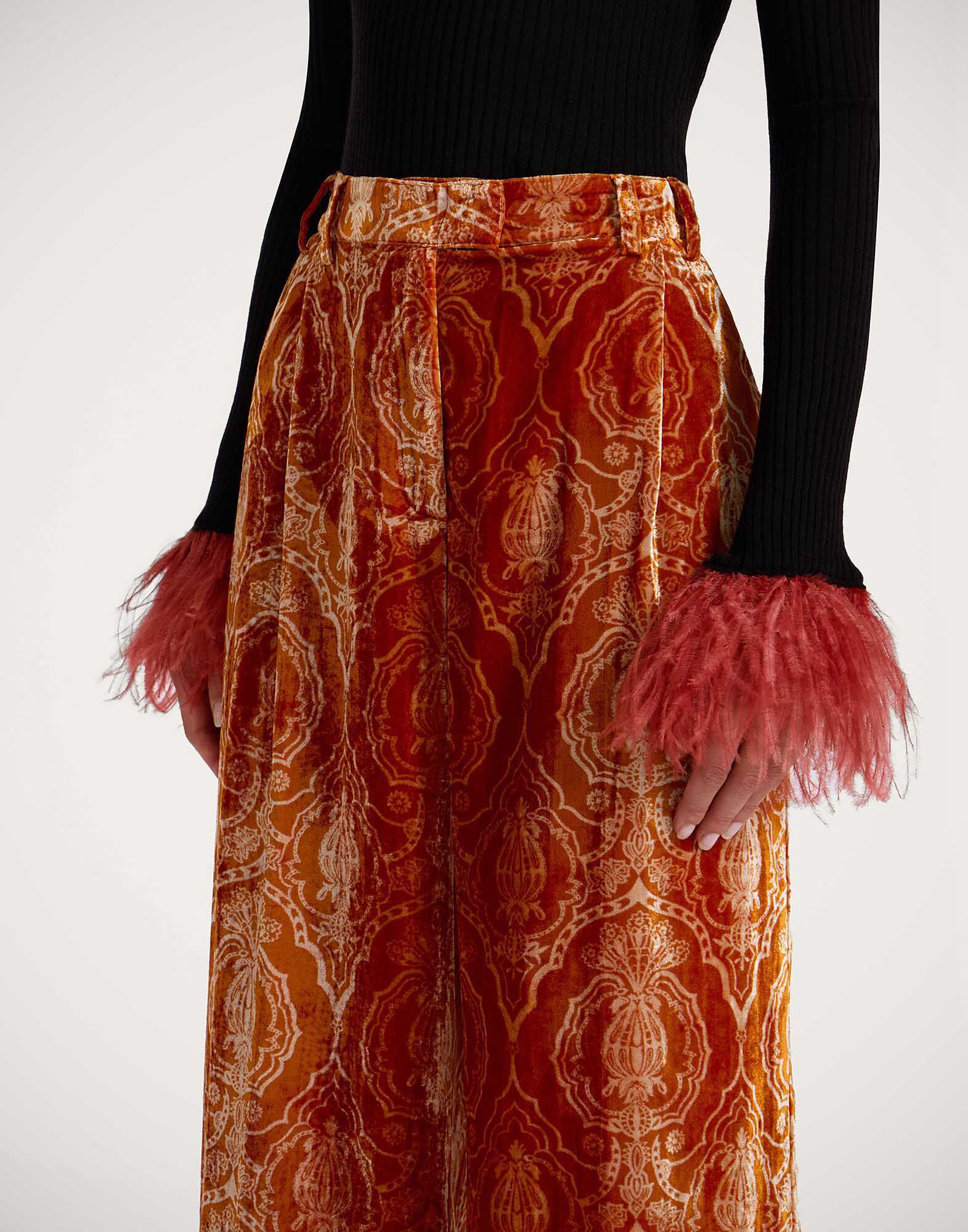 La DoubleJ Loose Pants Banquet Orange TRO0135DEV003BQT03OR02