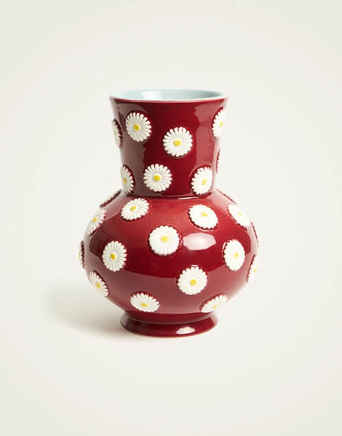 La DoubleJ Daisy Vase La DoubleJ Daisy Vase Margherita Bordeaux VAS0027CER004MRG01RE02