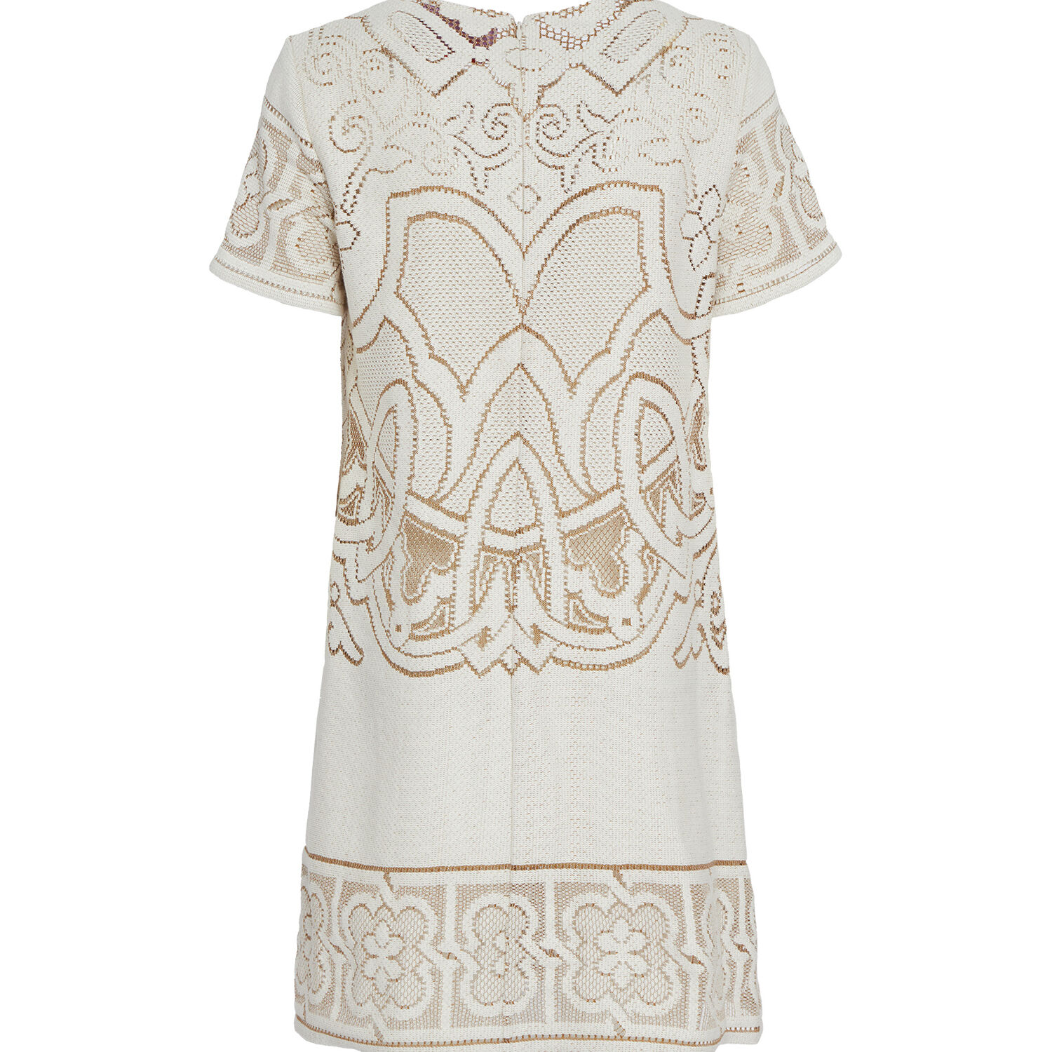La Doublej Lacey Mini Swing Dress In Solid White Smoke