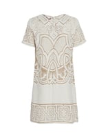 La DoubleJ Lacey Mini Swing Dress La DoubleJ Lacey Mini Swing Dress Solid White Smoke DRE0634EMB006SOLIDWH02