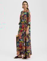 La DoubleJ Muumuu Dress Round Neck La DoubleJ Muumuu Dress Round Neck Hottie Emerald DRE0370SIL001HOT01GR04