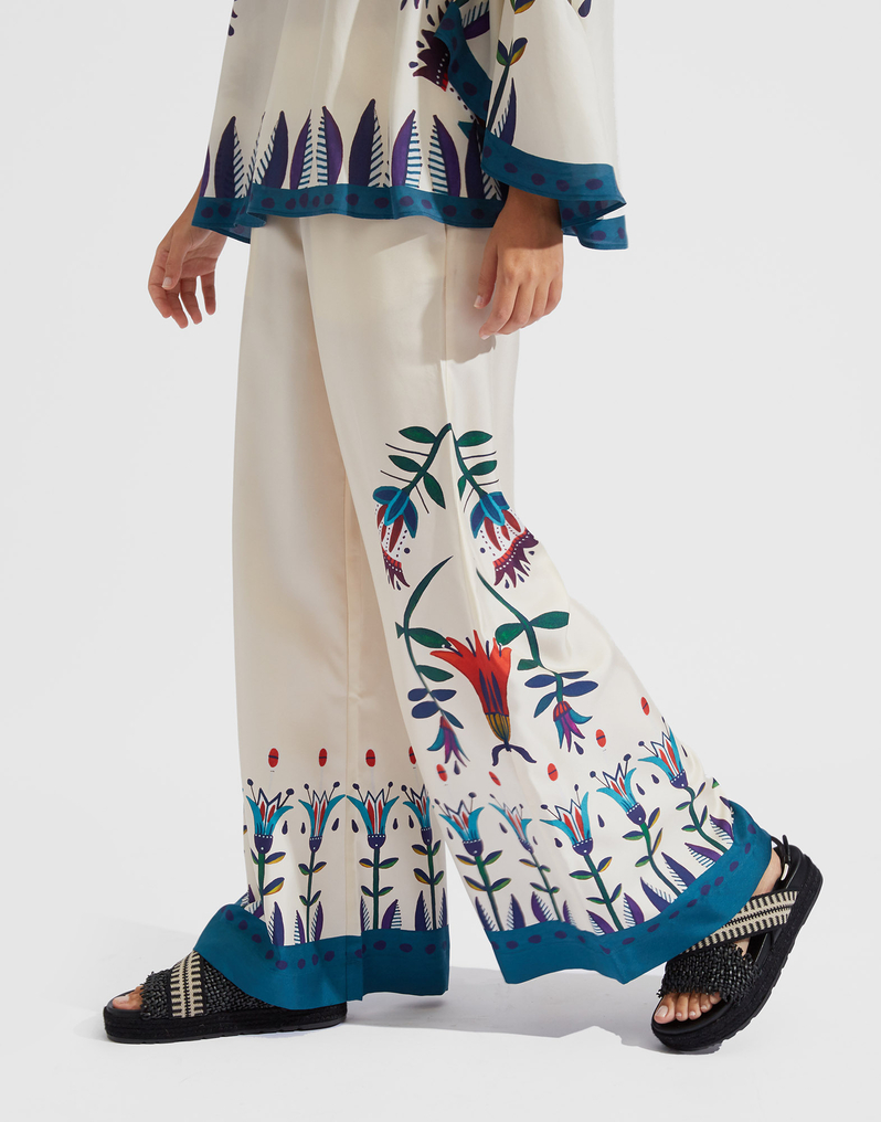 La DoubleJ Palazzo Pants La DoubleJ Palazzo Pants Isis Avorio Placée TRO0026SIL006ISI0001