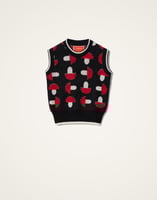 La DoubleJ Fun-Guy Gilet La DoubleJ Fun-Guy Gilet Black & Red PUL0295KNI193VA448BL01