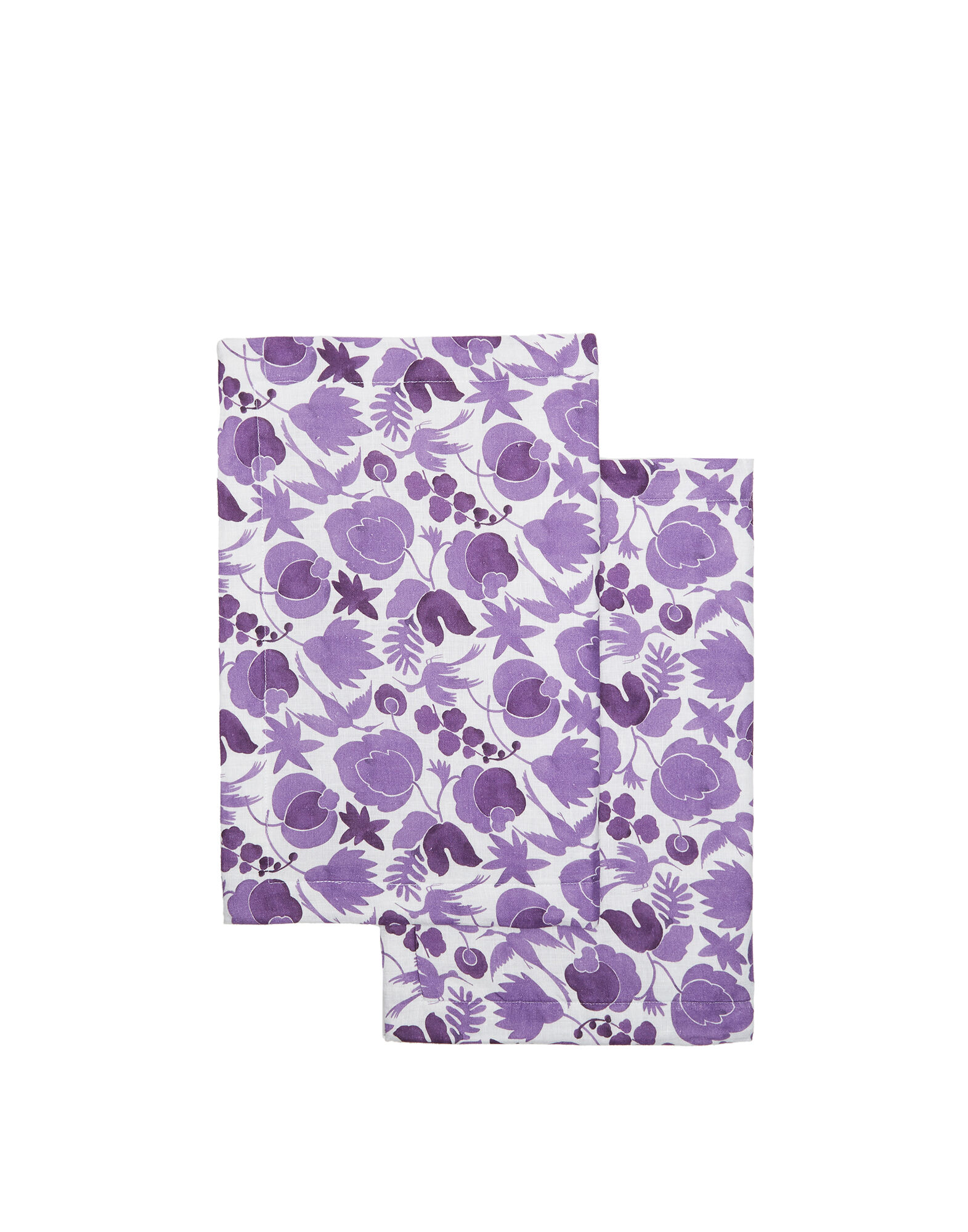La DoubleJ Placemat Set Of 2 Wildbird Viola Small TBM0001LIN001CER0020