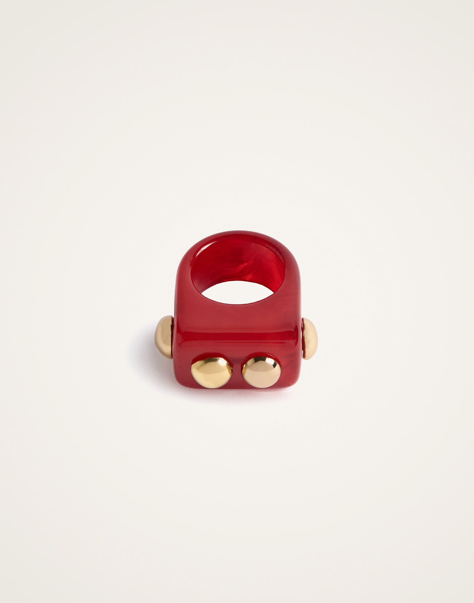 La DoubleJ Nefertiti Ring Solid Burgundy RIN0004POL005SOLIDRE02