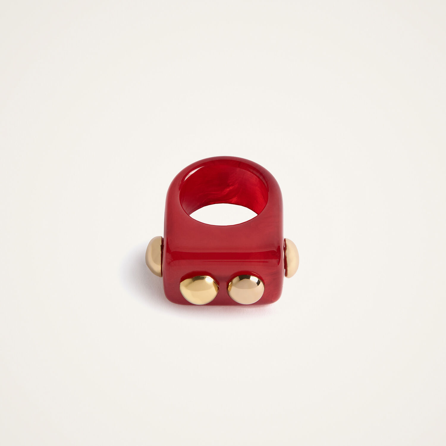 La Doublej Nefertiti Ring In Solid Burgundy