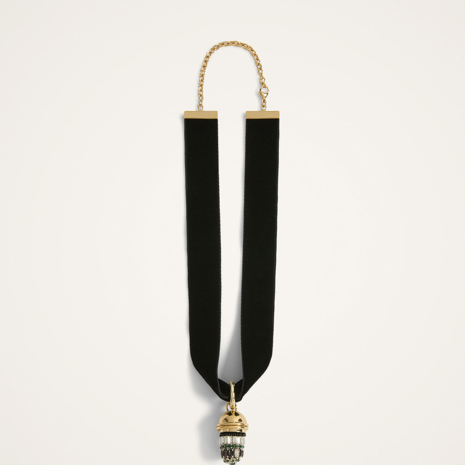 La Doublej Lantern Necklace In Black