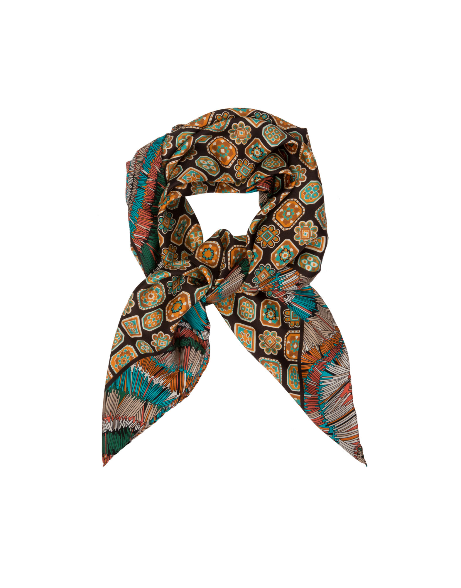 LaDoubleJ Double-Print Foulard Piastrelle SCA0002SIL001PIA0001