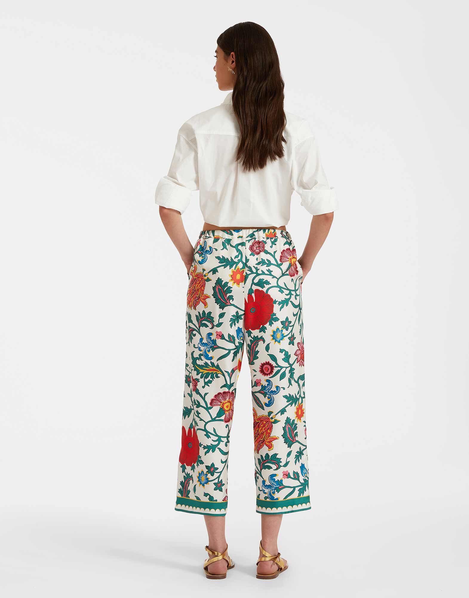 La DoubleJ Drawstring Pants Dragonflower Multicolor TRO0053SIL001DRE01MU01