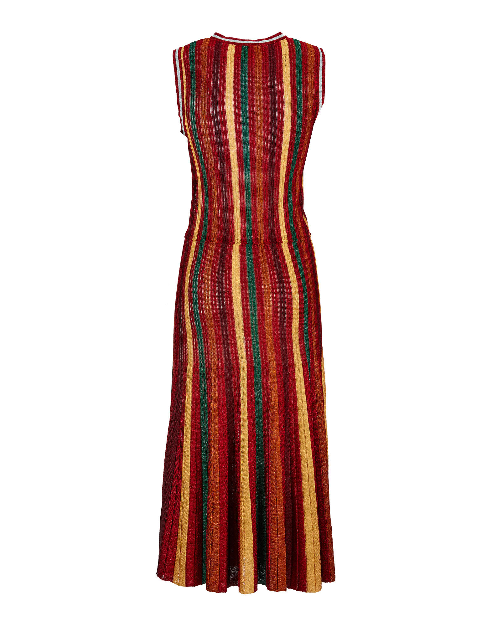 LaDoubleJ Accordion Knit Dress Multicolor Rosso DRE0136KNI019VAR0036