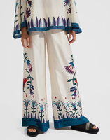 La DoubleJ Palazzo Pants Isis Avorio Plac&eacute;e TRO0026SIL006ISI0001