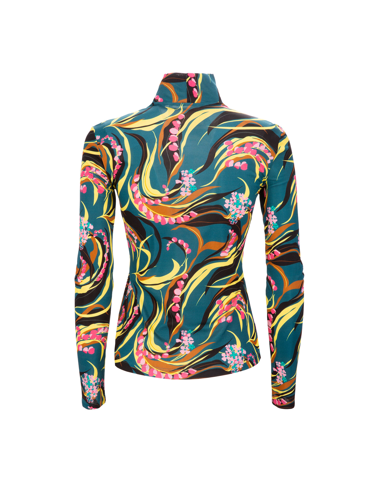 LaDoubleJ Turtleneck Windy Flowers Blu SHI0030JER003WIN0002