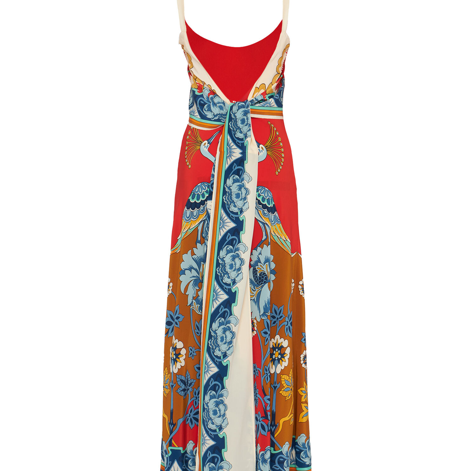 Shop La Doublej Slip-around Dress (placée) In Foulard Liberty Rust
