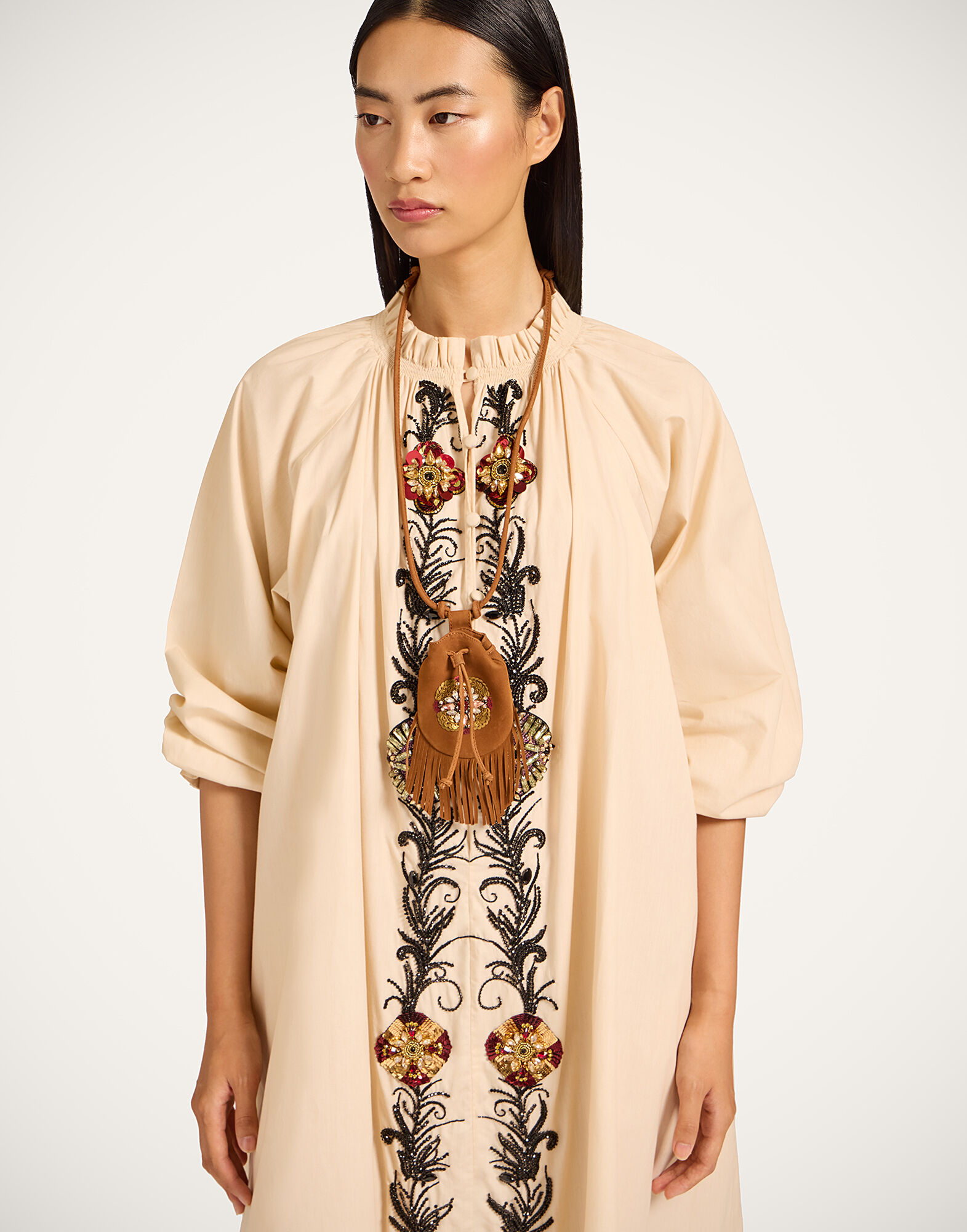 La DoubleJ Power Pouch Solid Tan BAG0087LEA016SOLIDBR17